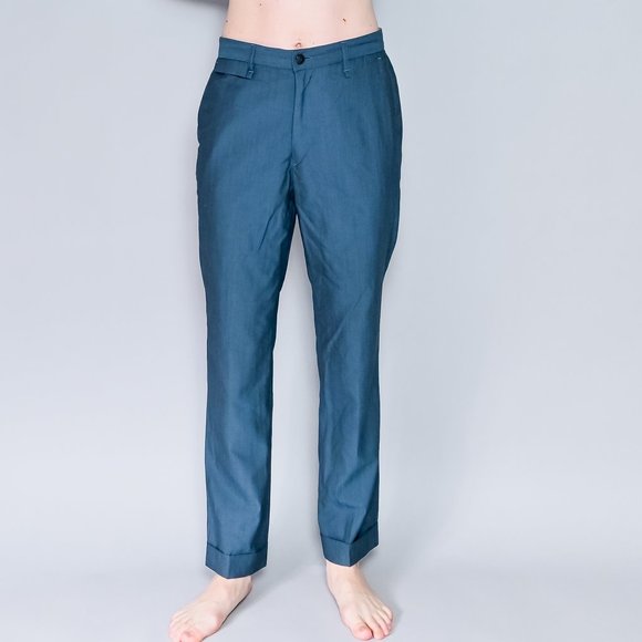 RAG & BONE Slate Blue Wool Men's Trouser Pants - Picture 7 of 7